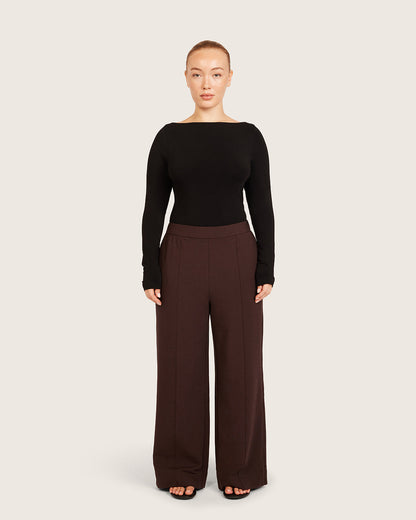 Pantalones de corte relajado - Cortos - Algarroba