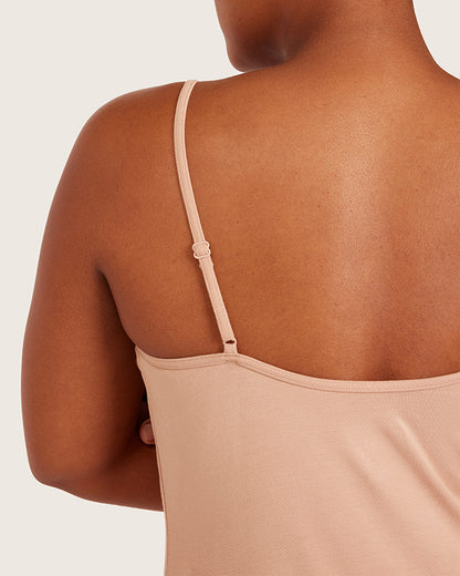 Camisola de capa base con escote en V - Almendra