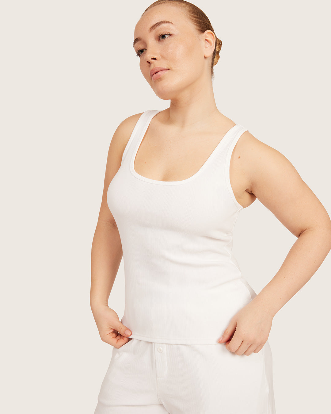 Camiseta de tirantes Lounge - Blanco tiza