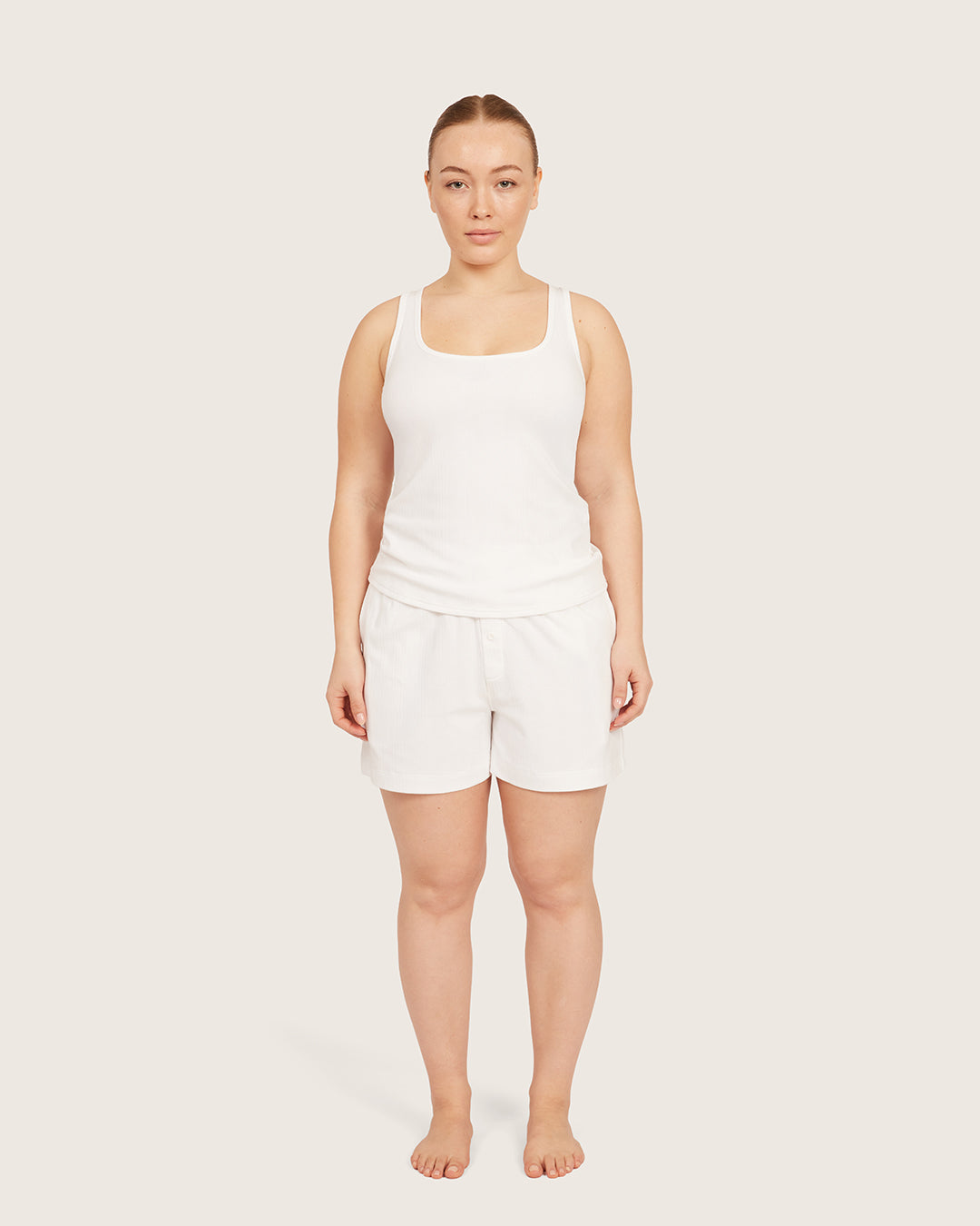Camiseta de tirantes Lounge - Blanco tiza
