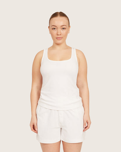 Camiseta de tirantes Lounge - Blanco tiza