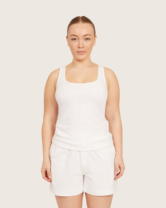 Camiseta de tirantes Lounge - Blanco tiza