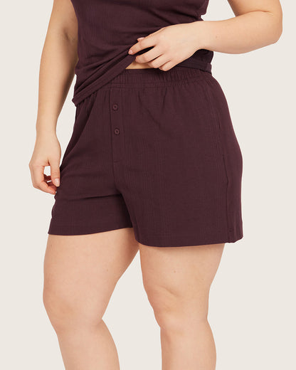 Pantalones cortos de estar por casa - Mora
