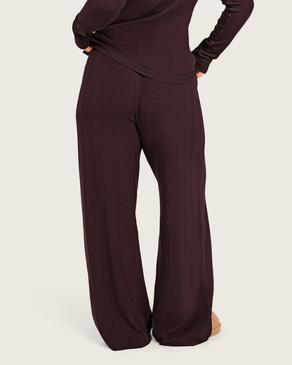 Pantalones de estar por casa - Morado ciruela