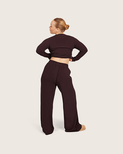 Pantalones de estar por casa - Morado ciruela