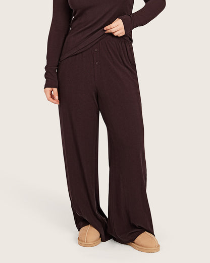 Pantalones de estar por casa - Morado ciruela