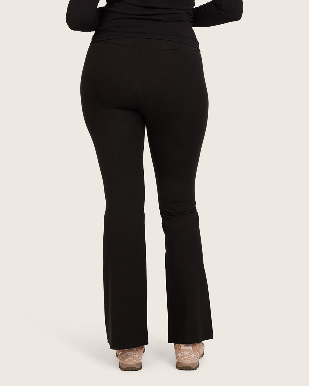 Pantalones acampanados de cintura alta - Regulares - Negros