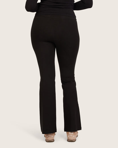 Pantalones acampanados de cintura alta - Regulares - Negros