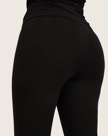 Pantalones acampanados de cintura alta - Regulares - Negros