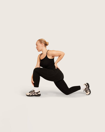 Leggings de cintura alta con bolsillo - Negro