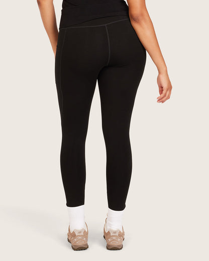 Leggings de cintura alta con bolsillo - Negro