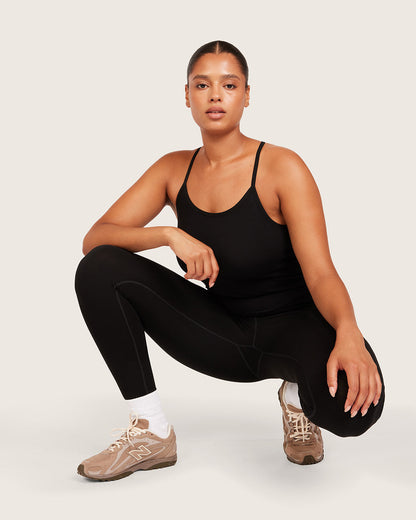 Leggings de cintura alta con bolsillo - Negro