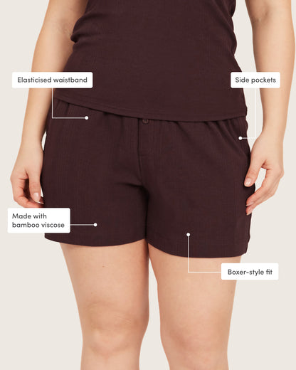 Pantalones cortos de estar por casa - Mora