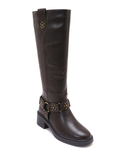 Botas Nyra con tachuelas marrones