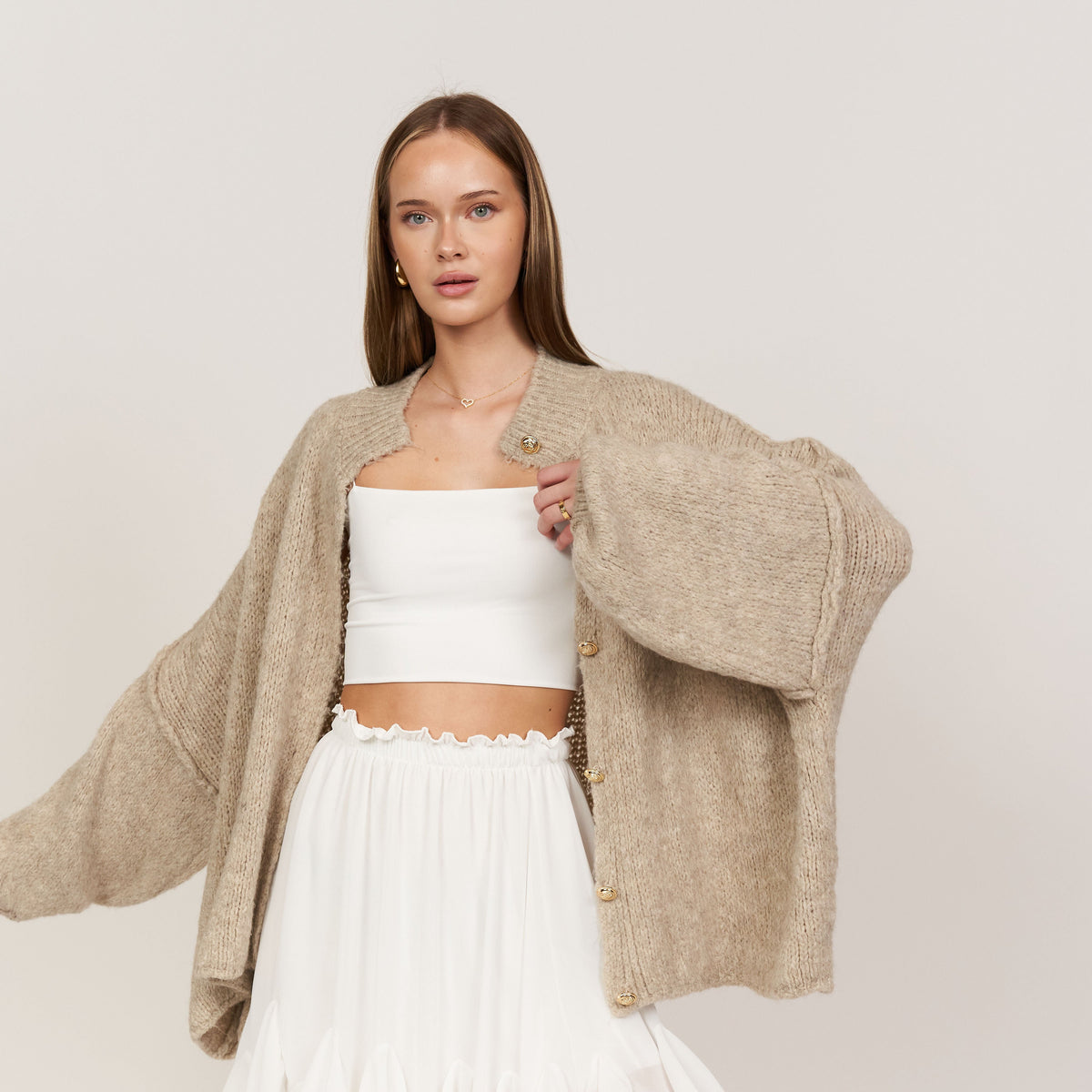 Cardigan Falda