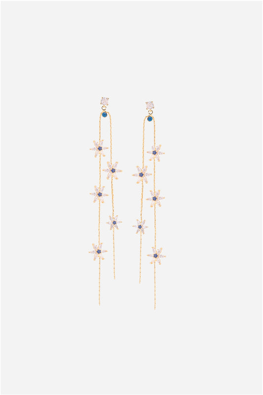 Pendientes de flores azules