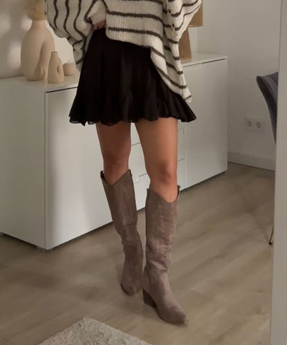 Botas vaqueras Selenay color topo altas
