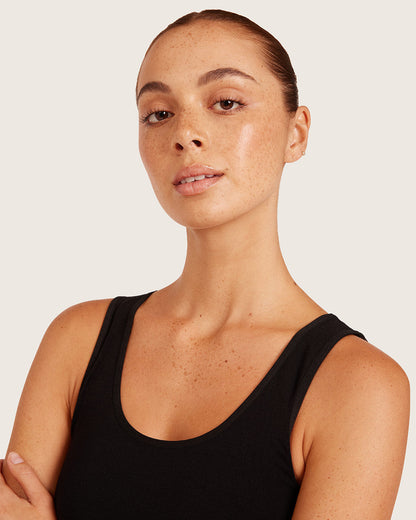 Camiseta sin mangas de capa base - Negra