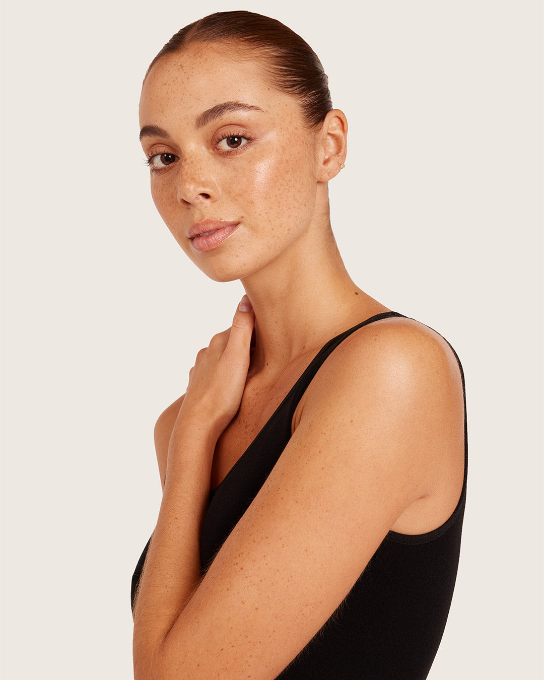Camiseta sin mangas de capa base - Negra