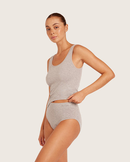 Camiseta de tirantes de capa base - Gris claro jaspeado