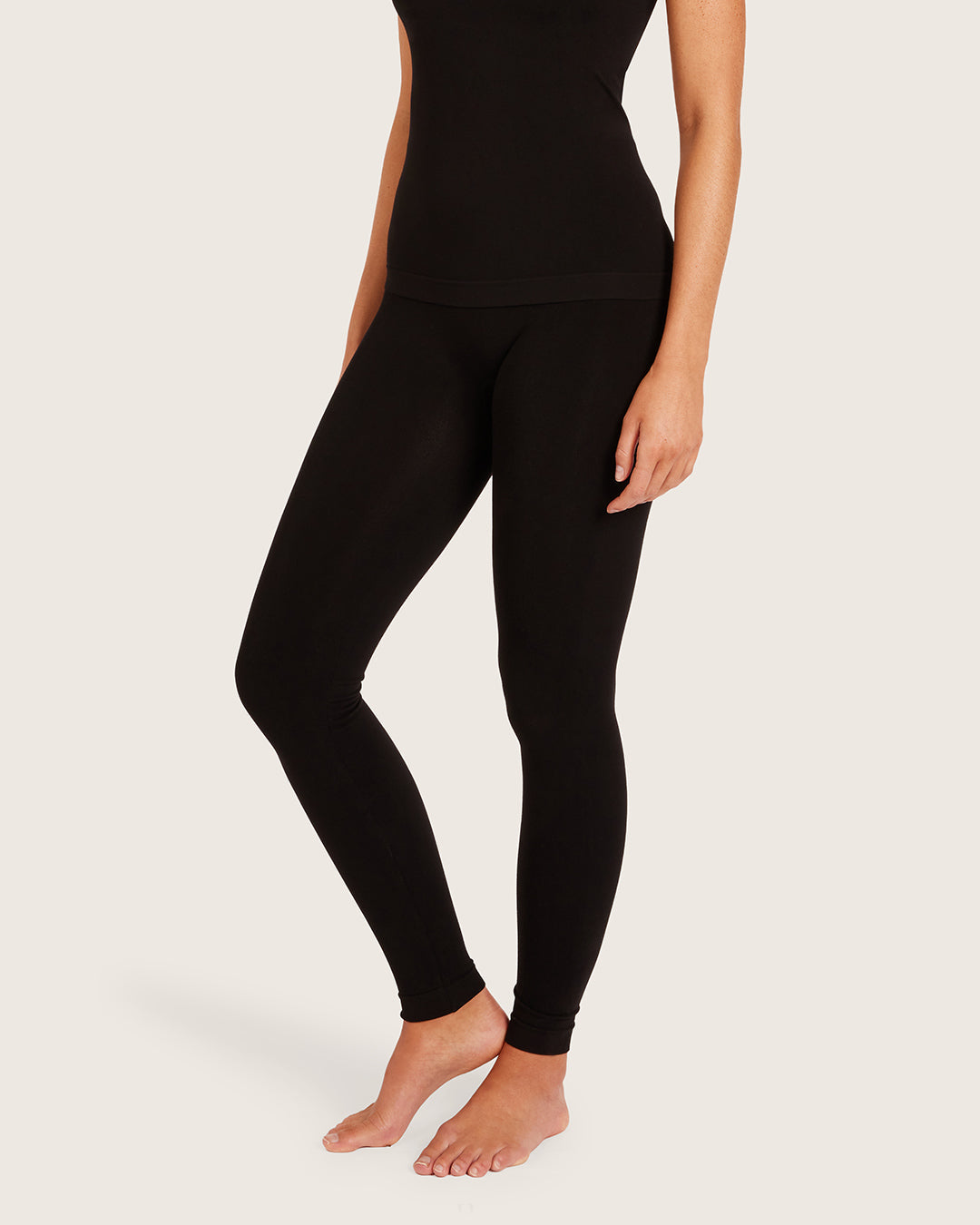 Leggings largos de primera capa - Negro