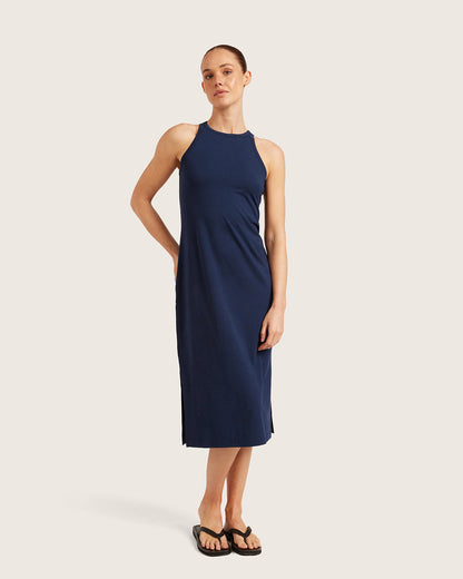 Vestido con espalda de nadador - Azul marino