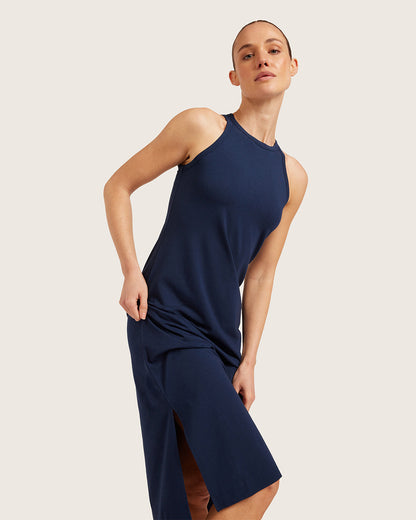 Vestido con espalda de nadador - Azul marino