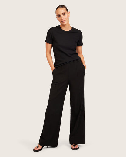 Pantalones de corte relajado - Regular - Negro