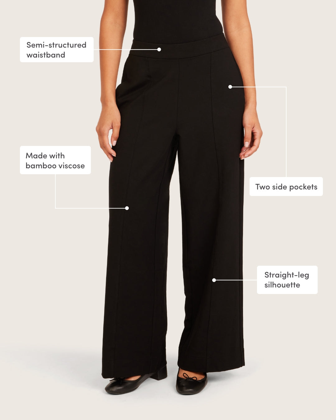 Pantalones de corte relajado - Cortos - Negros