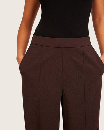 Pantalones de corte relajado - Cortos - Algarroba