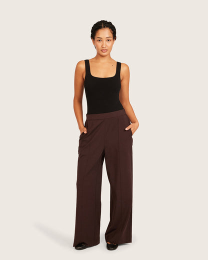 Pantalones de corte relajado - Cortos - Algarroba