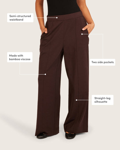 Pantalones de corte relajado - Cortos - Algarroba