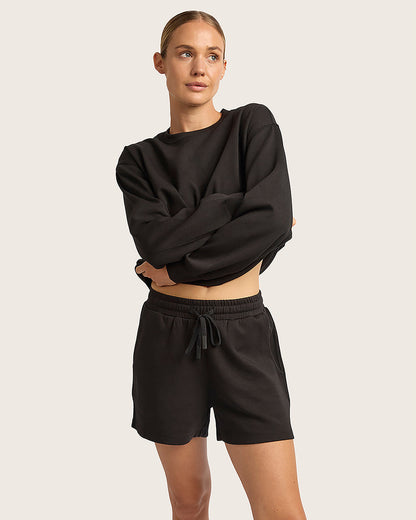 Pantalones cortos deportivos para mujer de 3" - Negro
