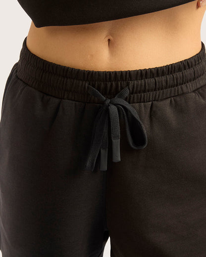Pantalones cortos deportivos para mujer de 3" - Negro