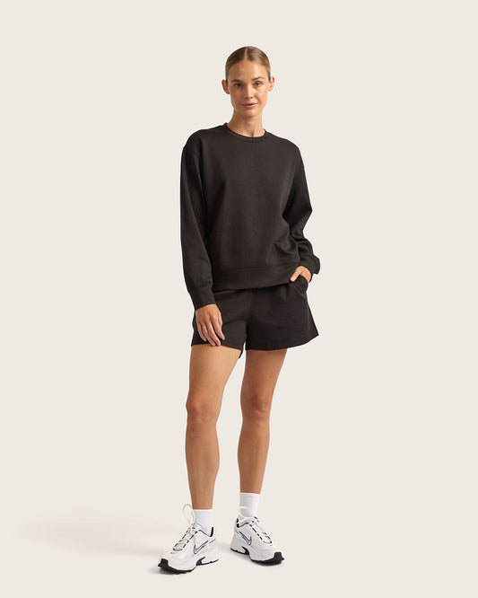 Pantalones cortos deportivos para mujer de 3" - Negro