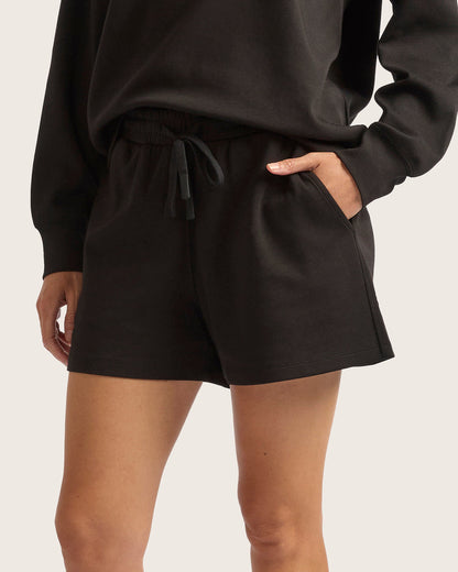 Pantalones cortos deportivos para mujer de 3" - Negro