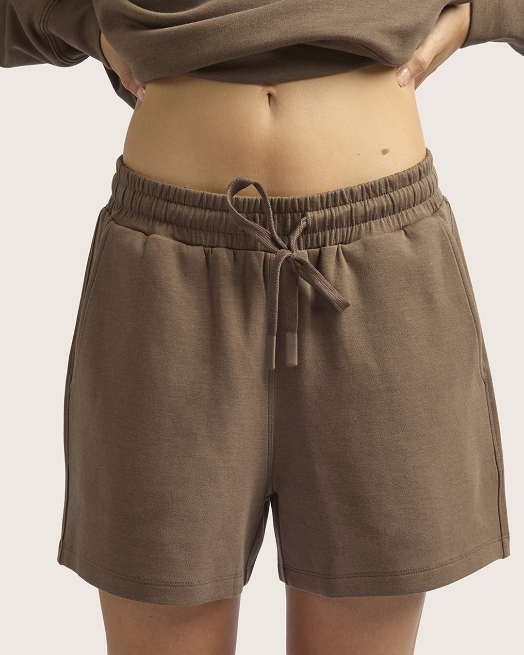 Shorts de sudadera para mujer de 3″ - Oyster
