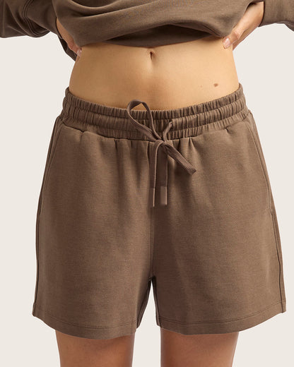 Shorts de sudadera para mujer de 3″ - Oyster