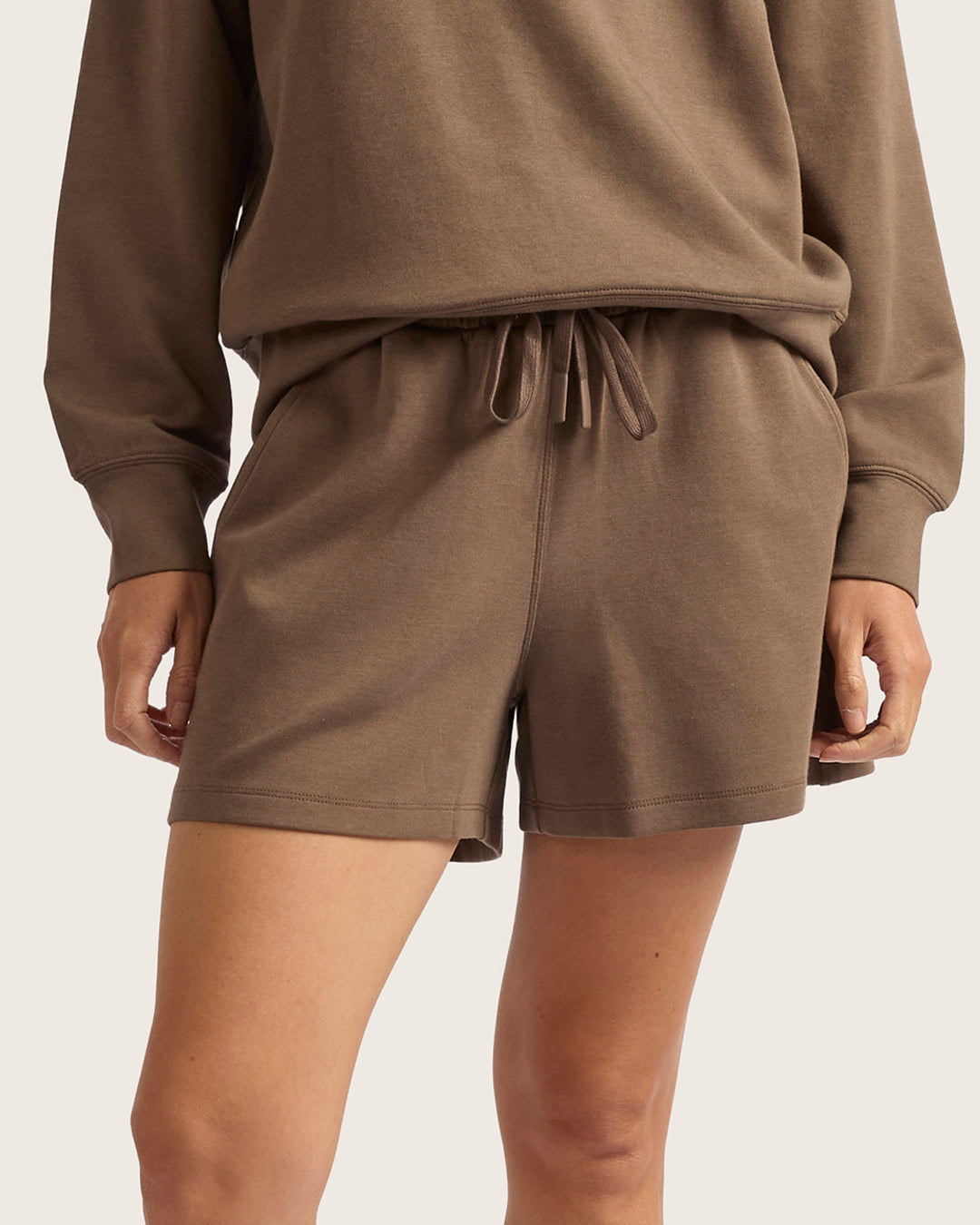 Shorts de sudadera para mujer de 3″ - Oyster