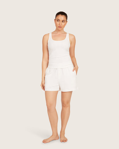 Camiseta de tirantes Lounge - Blanco tiza