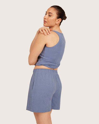 Shorts de descanso - Azul acero