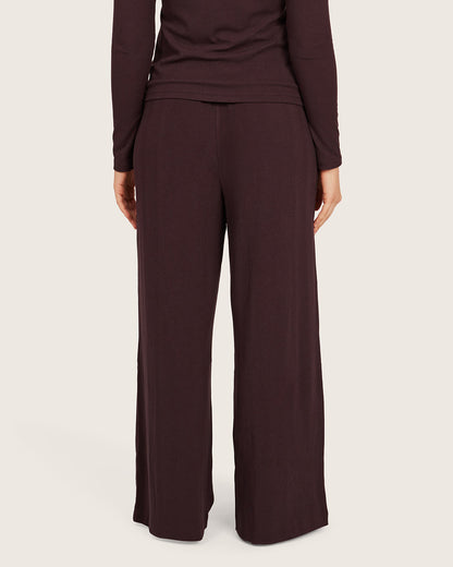Pantalones de estar por casa - Morado ciruela