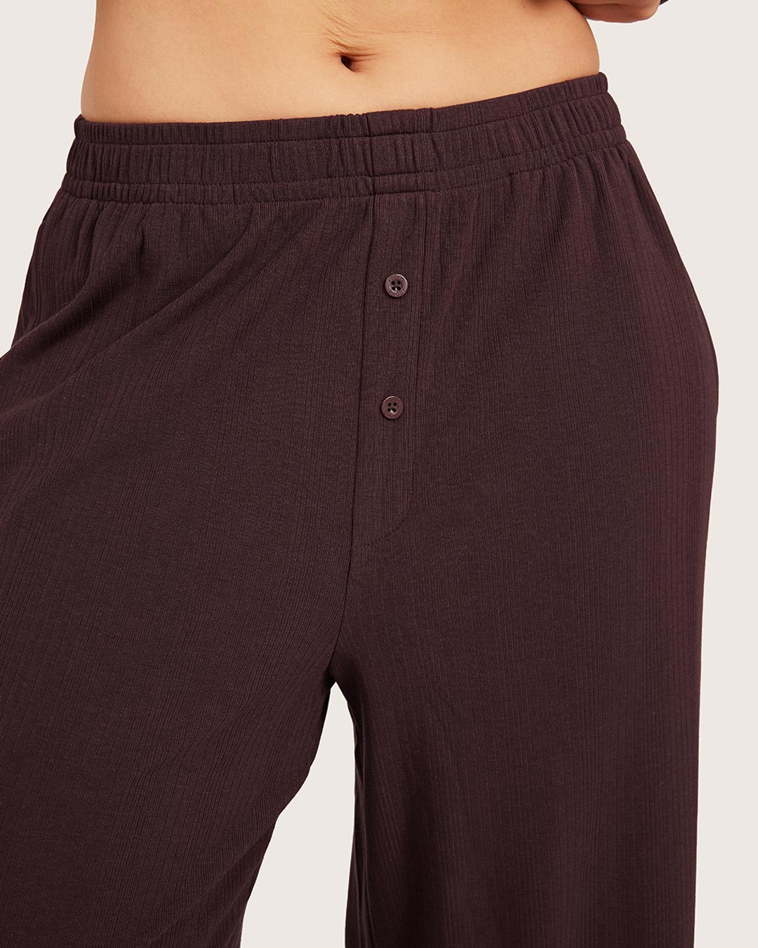 Pantalones de estar por casa - Morado ciruela
