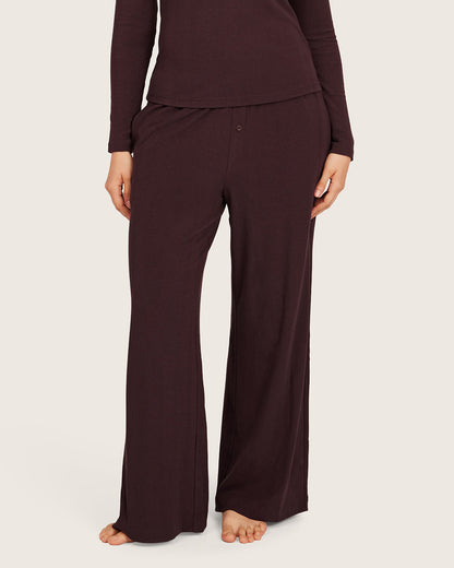 Pantalones de estar por casa - Morado ciruela