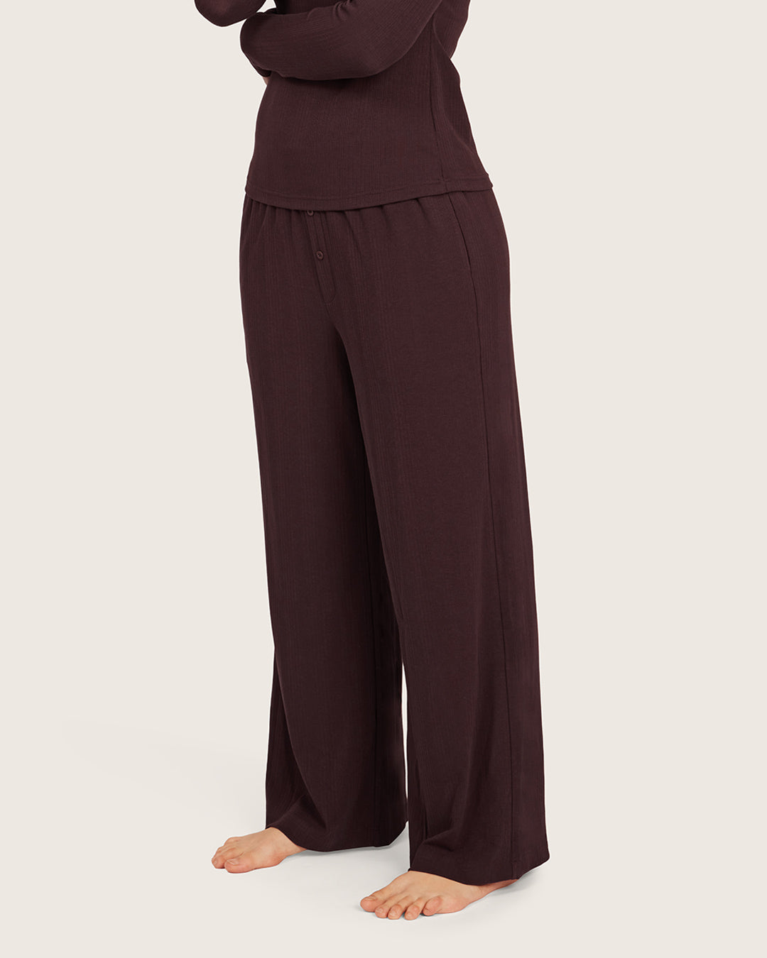 Pantalones de estar por casa - Morado ciruela