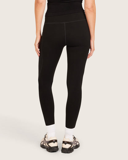 Leggings de cintura alta con bolsillo - Negro