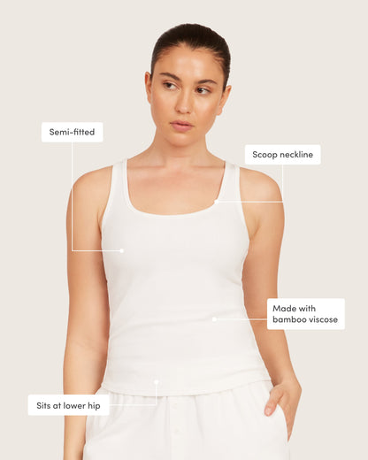 Camiseta de tirantes Lounge - Blanco tiza