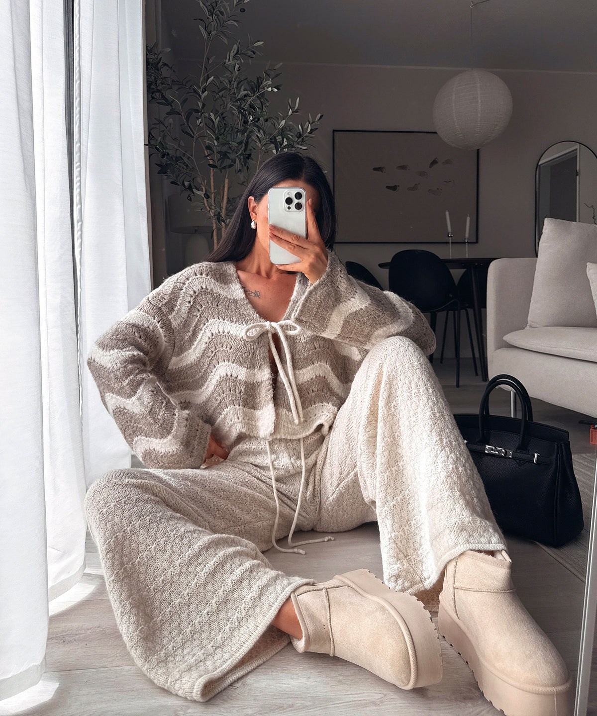 Botas de plataforma forradas Nina beige